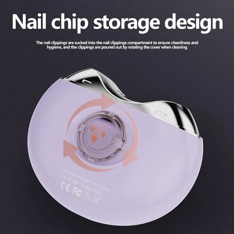 1Pcs Electric Nail Clipper Type-C Rechargeable