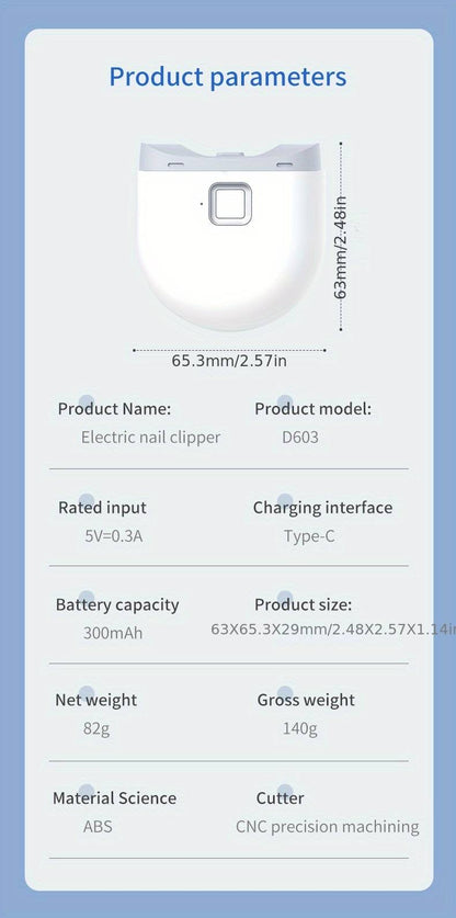 Electric Nail Clipper with Double-Speed